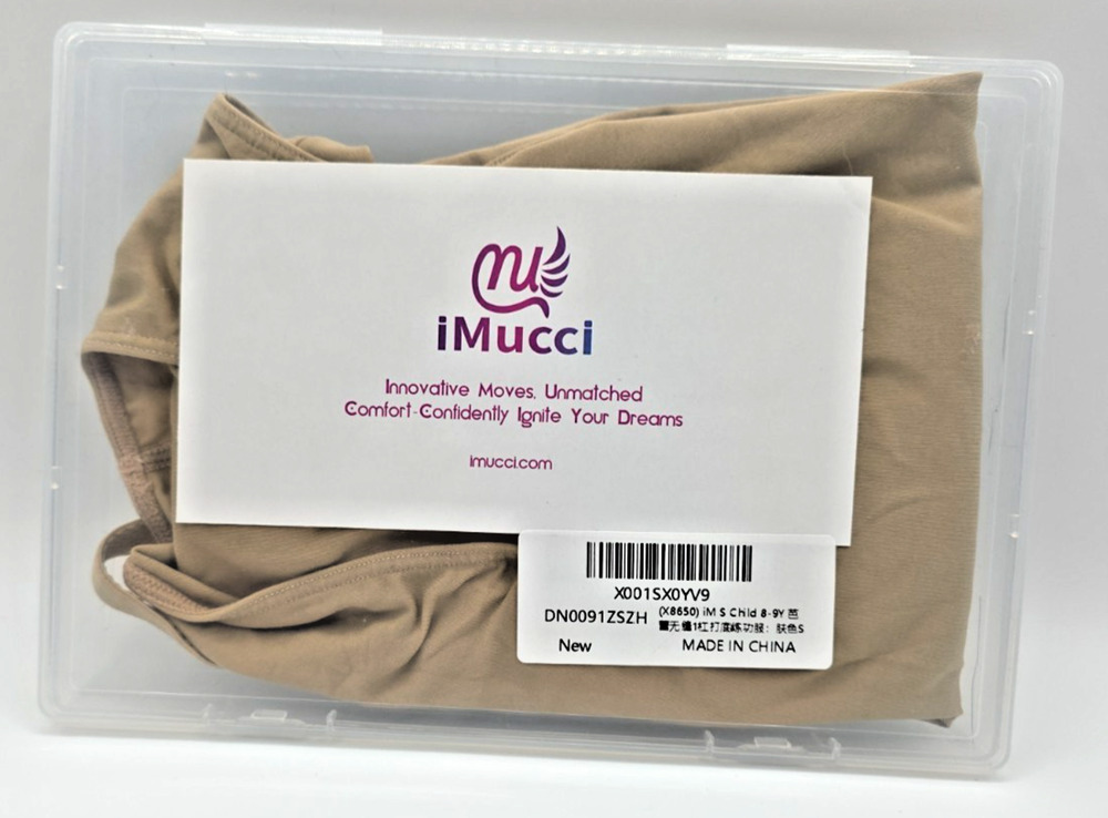 iMucci Professional Nude Leotard Child Small Beige Polyester Spandex